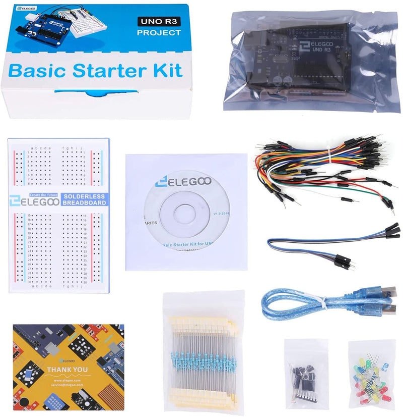  [AUSTRALIA] - ELEGOO UNO Project Basic Starter Kit with Tutorial and UNO R3 Compatible with Arduino IDE