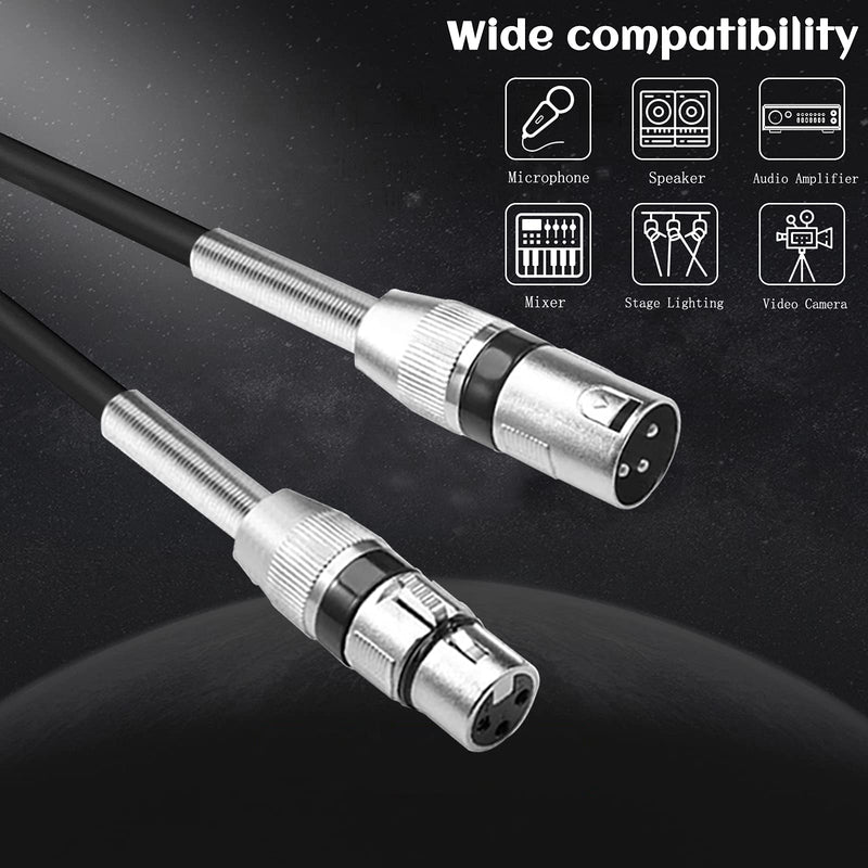  [AUSTRALIA] - XLR Cable XLR Microphone Cable XLR Male to Female Microphone Cable Fever Level XLR Cable- 6.5 Feet Black