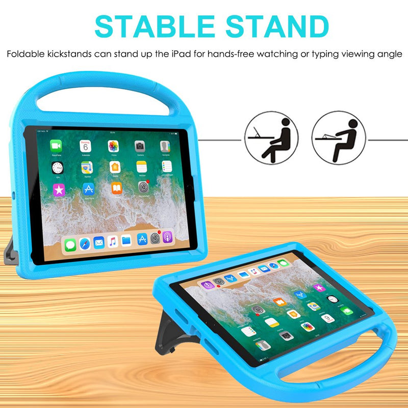  [AUSTRALIA] - iPad 9.7 2018 / 2017 / Air 1/2 / Pro 9.7 Case for Kids - SUPLIK Durable Shockproof Protective Handle Bumper Stand Cover with Screen Protector for iPad 9.7 inch 5th/6th Generation, Blue
