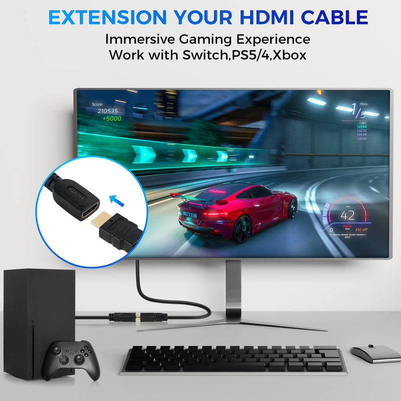  [AUSTRALIA] - Togconn HDMI Female to DVI Male Adapter (2 Pack)，Bi-Directional DVI Male to HDMI Female Connector, Support 1080P Full HD Compatible for Roku, Xbox One, PS5，PS4, Blue-ray DVD, A/V Receivers-0.6ft HDMI（Female）to DVI(Male)