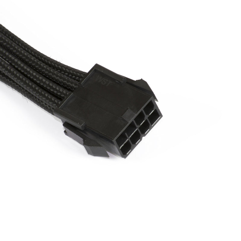 Phanteks 8 to 8 (6+2) Pin VGA Premium Sleeved Extension Cable 19.68" Length, Black(PH-CB8V_BK) 8 Pin - LeoForward Australia