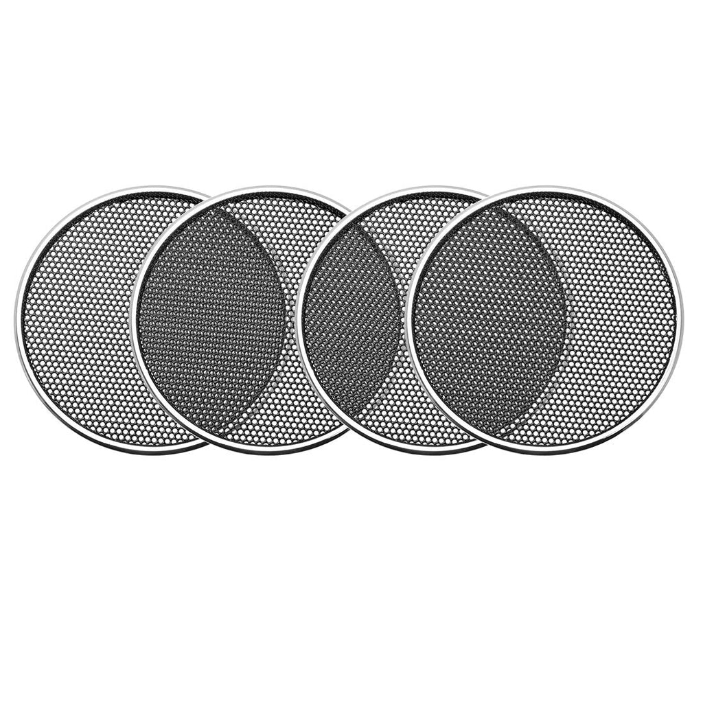  [AUSTRALIA] - uxcell 4pcs 1" Speaker Grill Mesh Decorative Circle Woofer Guard Protector Cover Parts Silver