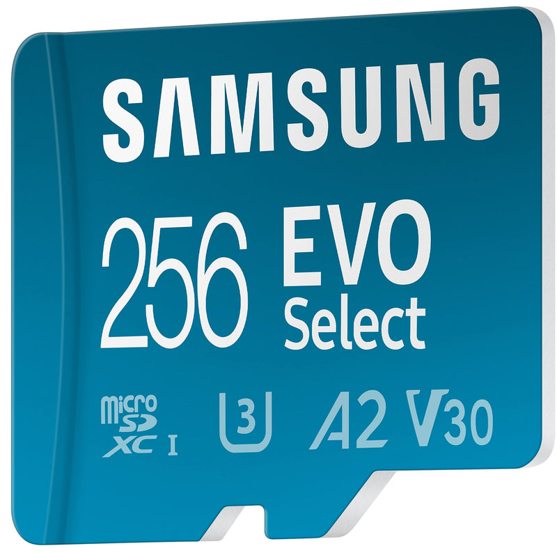  [AUSTRALIA] - SAMSUNG EVO Select Micro SD-Memory-Card + Adapter, 256GB microSDXC 130MB/s Full HD & 4K UHD, UHS-I, U3, A2, V30, Expanded Storage for Android Smartphones, Tablets, Nintendo-Switch (MB-ME256KA/AM)