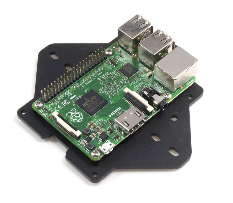  [AUSTRALIA] - C4Labs Zebra VESA Mounting Plate - Acrylic - for Raspberry Pi 4 B, 3B+, 3, Pi 2, and Pi B+ Arduino: Black