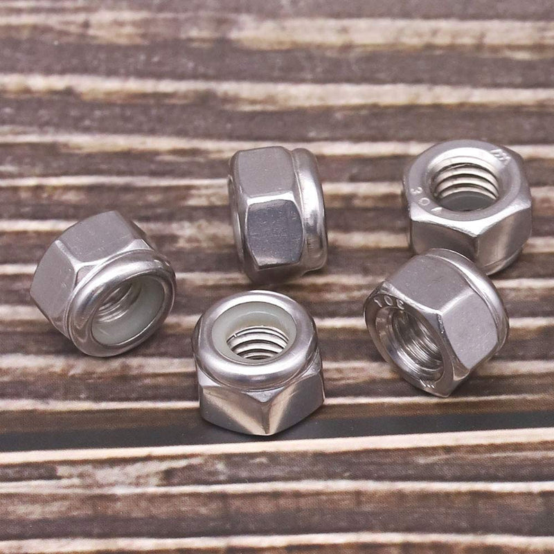  [AUSTRALIA] - 5/16-18 Nylon Insert Hex Lock Nuts Stainless Locknuts, Hex Drive, Bright Finish, 304 Stainless Steel 18-8 SS, Coarse Thread, 50 of Pack 5/16-18 (50 pcs)