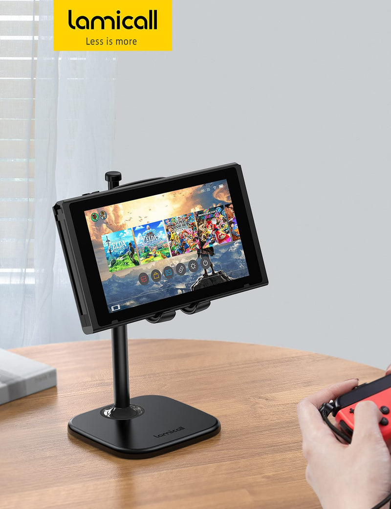  [AUSTRALIA] - Cell Phone Stand, Lamicall Phone Holder - Height Angle Adjustable Mobile Phone Stand for Desk, Office, Compatible with iPhone 13, 13 Pro, Pro Max, Mini 12 11 X Xr 8 7 6 Plus, 4-10'' Cellphone & Tablet