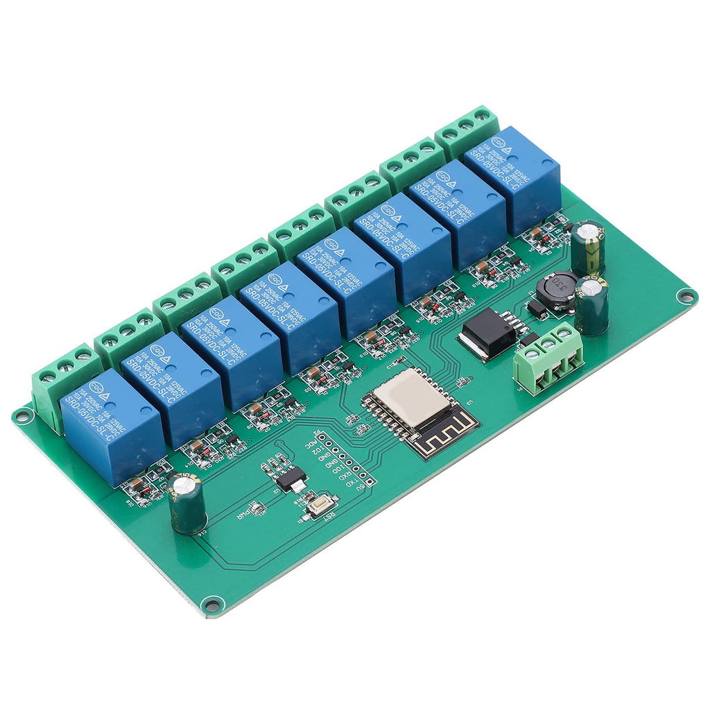  [AUSTRALIA] - ESP8266 Relay Module WIFI 8‑Channel Development Board DC 7‑28V / 5V PCB Relay Module for Smart Home Wireless Control