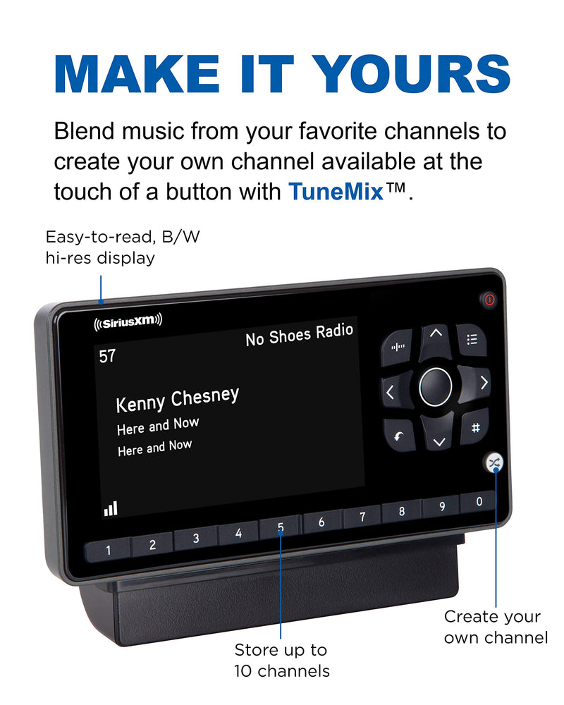  [AUSTRALIA] - SiriusXM - SXEZR1V1AZ1 Satellite Radio with Vehicle Kit, Easy to Install, Enjoy SiriusXM in Your Car and Beyond with This Dock and Play Radio for as Low as $5/Month + $60 Service Card with Activation