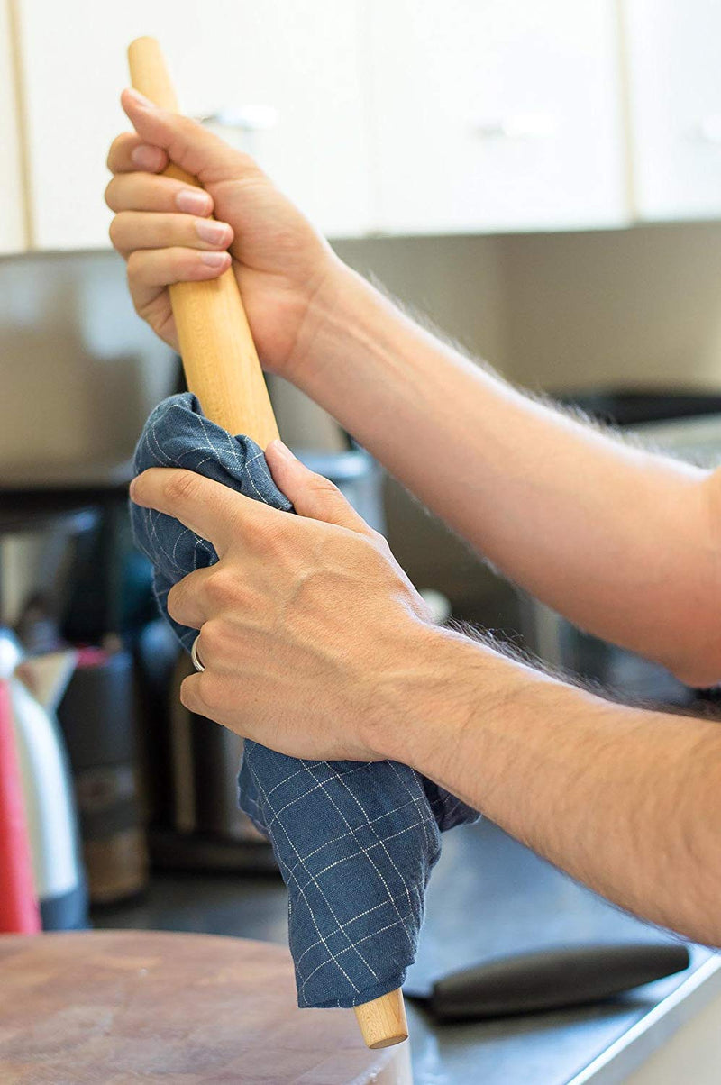  [AUSTRALIA] - French Rolling Pin for Baking Pizza Dough, Pie & Cookie in wood - Essential Kitchen utensil tools gift ideas for bakers 18 inch Pins Birch Wood
