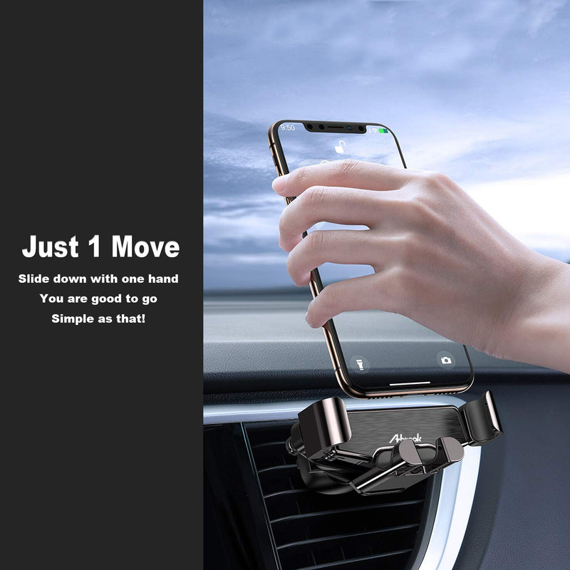  [AUSTRALIA] - Arbrook Car Phone Mount, Gravity Air Vent Cell Phone Holder for Car Compatible with iPhone 12/12 Pro/11/11 Pro/SE/XS Max/XR/8/7, Samsung S20 and More