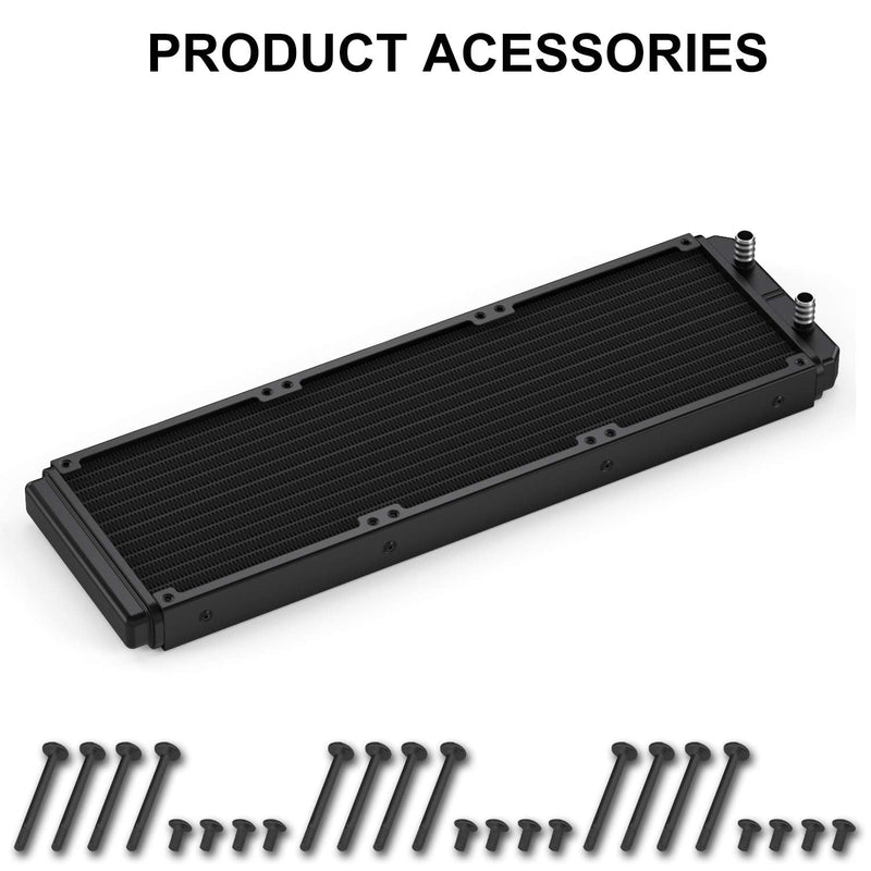  [AUSTRALIA] - Clyxgs Water Cooling Radiator, 12 Pipe Aluminum Heat Exchanger Radiator with Tube for PC CPU Computer Water Cool System DC12V 360mm
