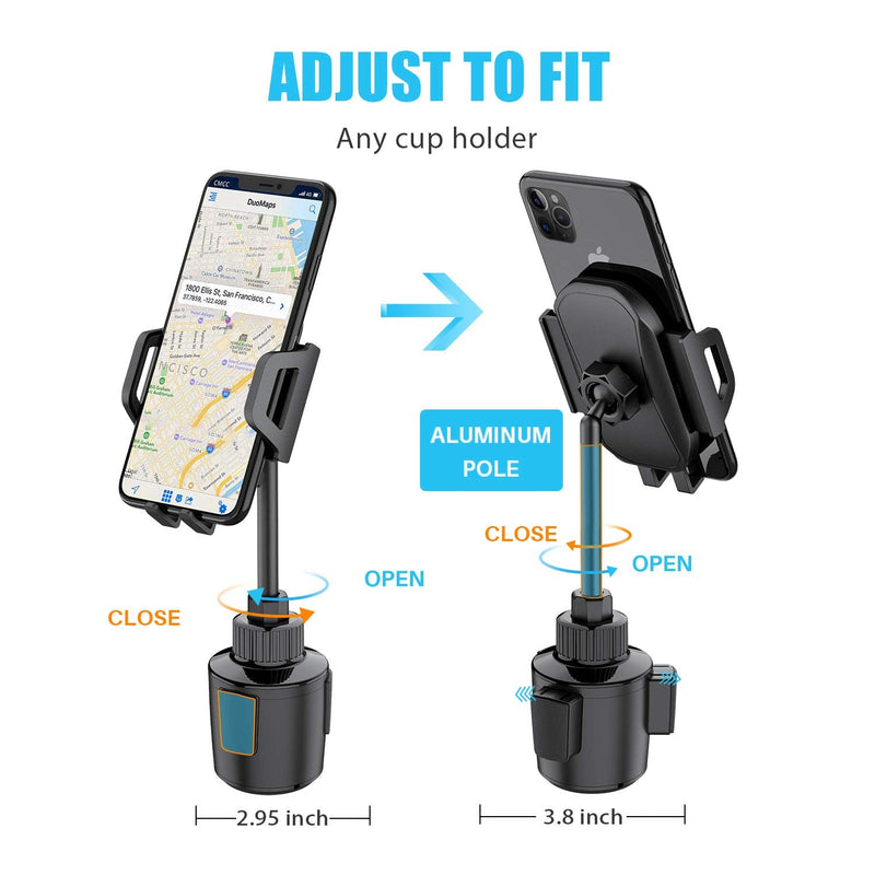  [AUSTRALIA] - WixGear Cup Phone Holder for Car, Car Cup Holder Phone Mount Adjustable Automobile Cup Holder Smart Phone Cradle Car Cup Mount