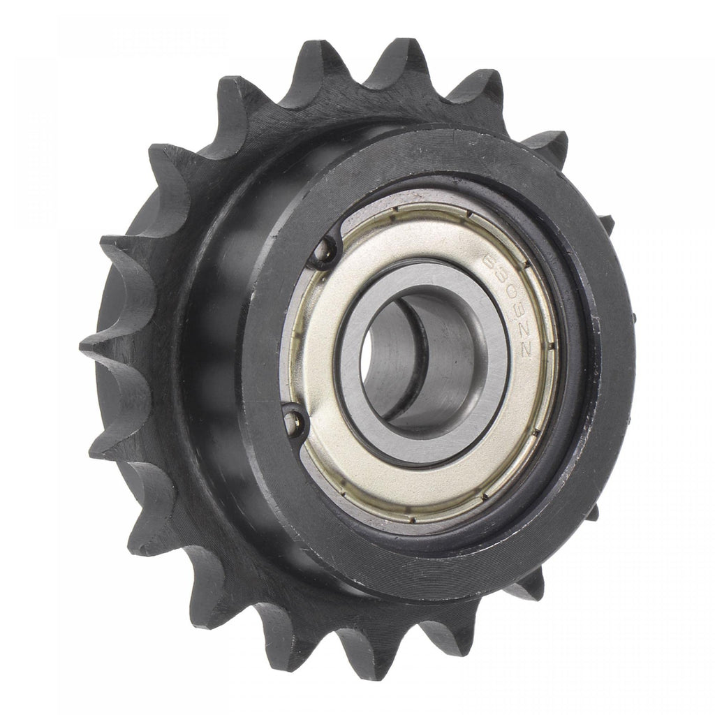  [AUSTRALIA] - uxcell #40 Chain Idler Sprocket, 17mm Bore 1/2" Pitch 19 Tooth Tensioner, Black Oxide Finish C45 Carbon Steel with Insert Double Bearing for ISO 08B Chains 82mm