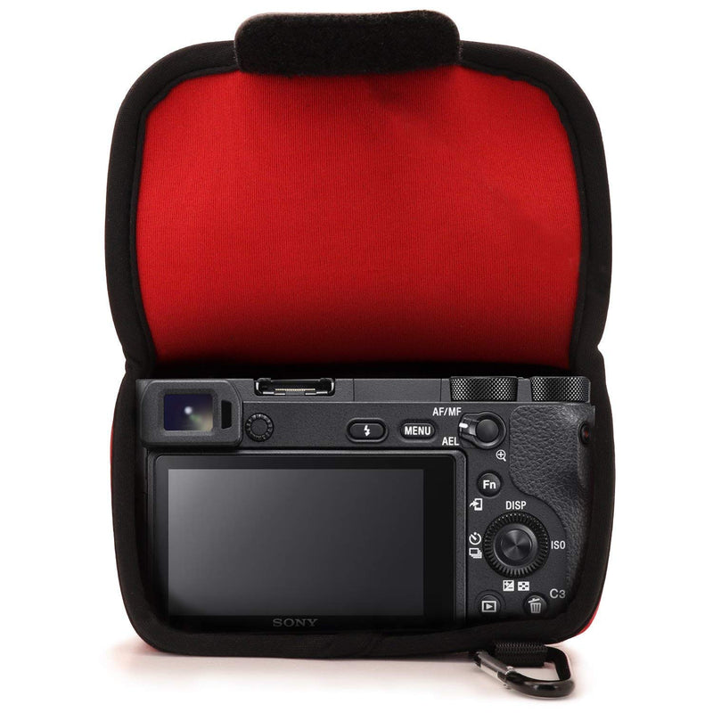  [AUSTRALIA] - MegaGear Ultra Light Neoprene Camera Case Compatible with Sony Alpha A6400, A6500 (up to 16-70mm Lens) Red