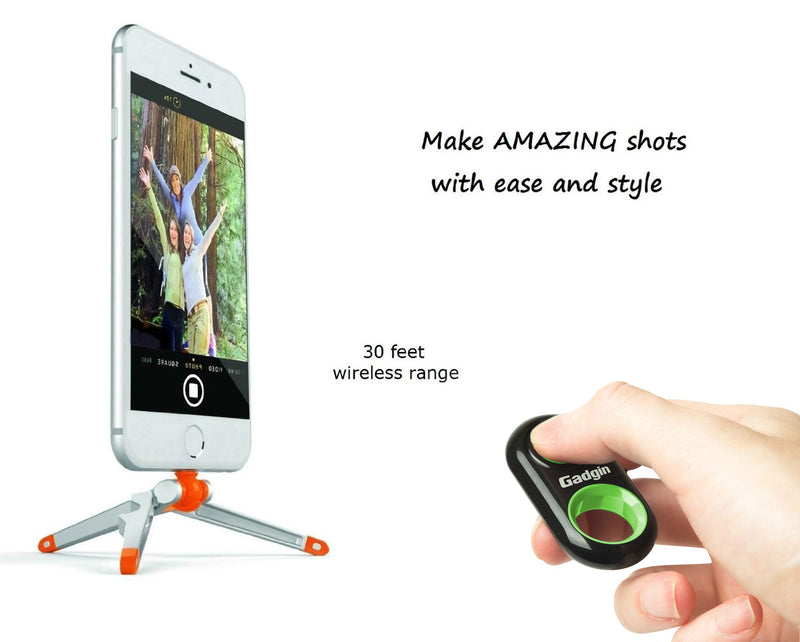 Premium Selfie Remote Control Camera Shutter Release – Amazing Video, Photo Wireless – for iPhone, iPad, Samsung Galaxy, Note, Tab, HTC, Moto, Android & iOS, Phone & Tablet (Green) - LeoForward Australia