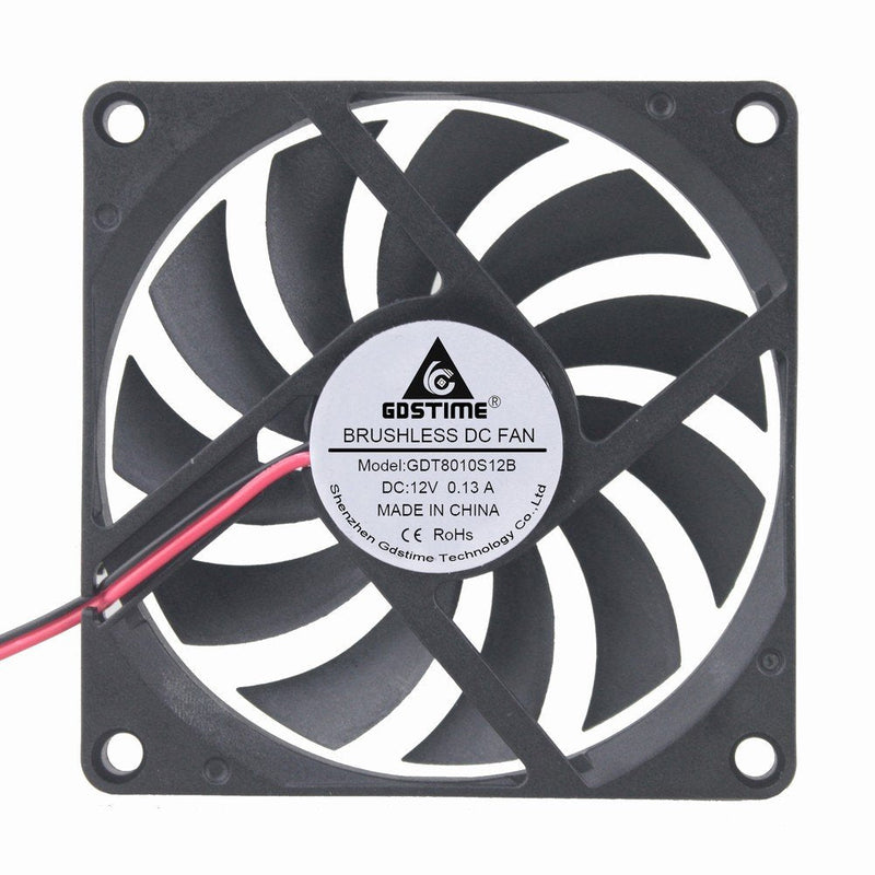  [AUSTRALIA] - GDSTIME Radiator 80mm x 80mm x 10mm 12V Brushless DC Cooling Fan