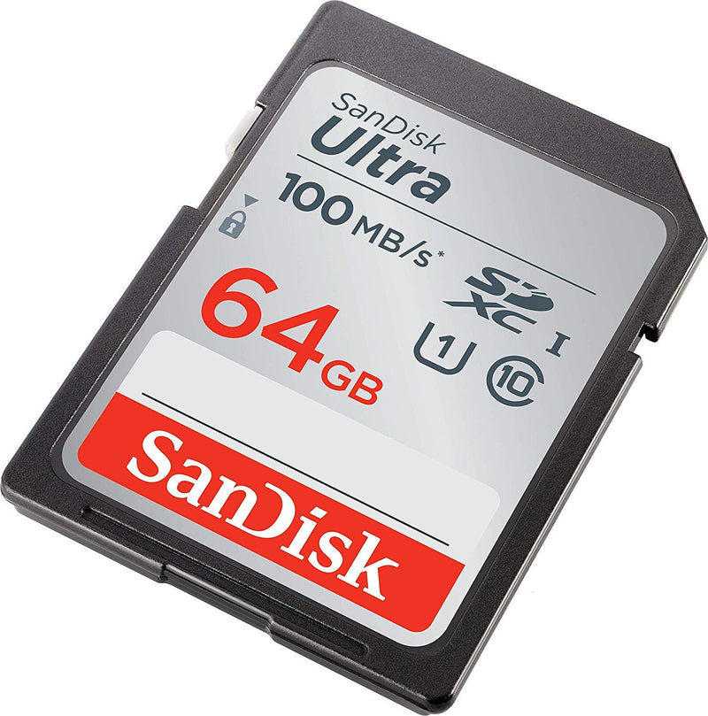 SanDisk 64GB SDXC SD Ultra Memory Card Works with FujiFilm FinePix XP50, XP60, XP70, XP80, XP90 Underwater Digital Camera (SDSDUNR-064G-GN6IN) Bundle with (1) Everything But Stromboli Card Reader - LeoForward Australia