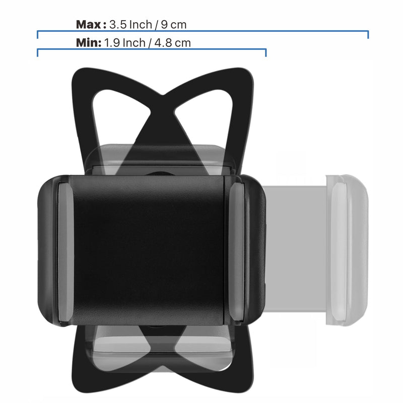  [AUSTRALIA] - Flexzion Universal Bike Phone Mount Holder Adjustable - Handlebar Cradle Clamp for Bicycle Motorcycle Smartphone Device Rotatable Fit iPhone 11 X XR/ 8 7 6s Plus, Galaxy S10 S9, Holds Phone Up to 3.5"