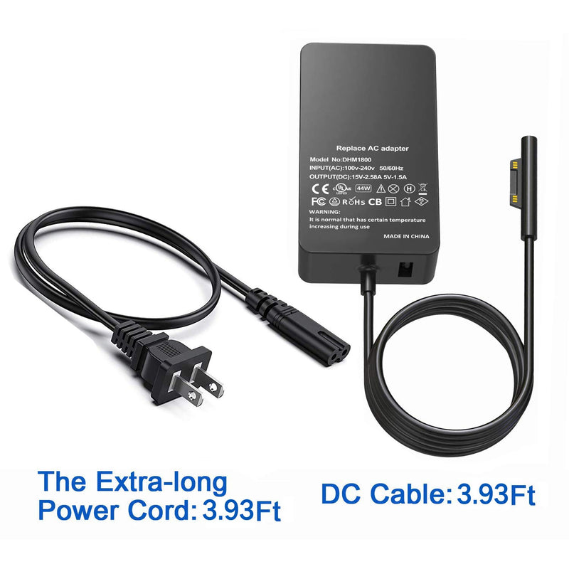  [AUSTRALIA] - Surface Pro Charger Surface Laptop Charger,Smartwifi 15V 2.58A 44W Portable Charger for Surface Laptop & Surface Pro (2017) & Surface Book and Surface Pro 3/Pro 4/Pro 5/Pro 6