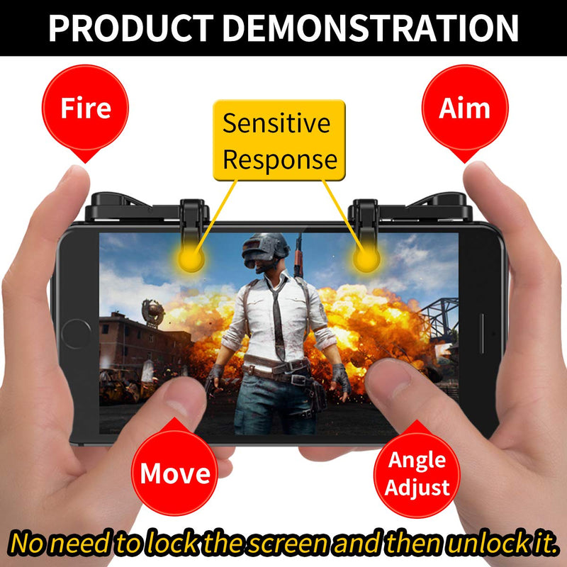  [AUSTRALIA] - 【1 Pair】 IFYOO Z108 Mobile Gaming Controller Compatible with PUBG Mobile/Fortnitee Mobile/Call of Duty Mobile, Sensitive Shoot and Aim Trigger L1R1 Compatible with Android & iPhone 1 Pair