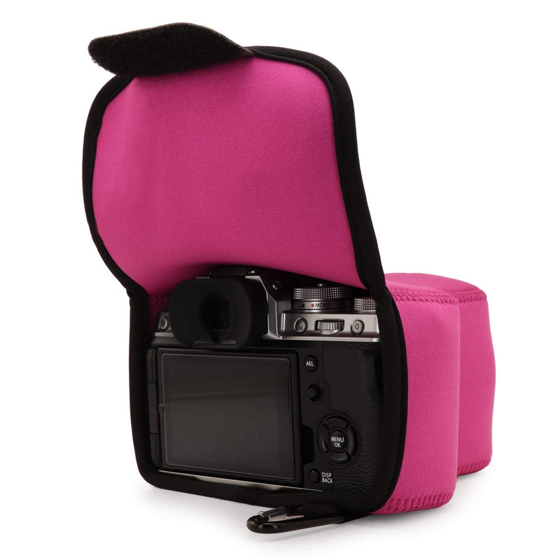  [AUSTRALIA] - MegaGear Ultra Light Neoprene Camera Case Compatible with Fujifilm X-T4 (XF16-80mm) Hot Pink