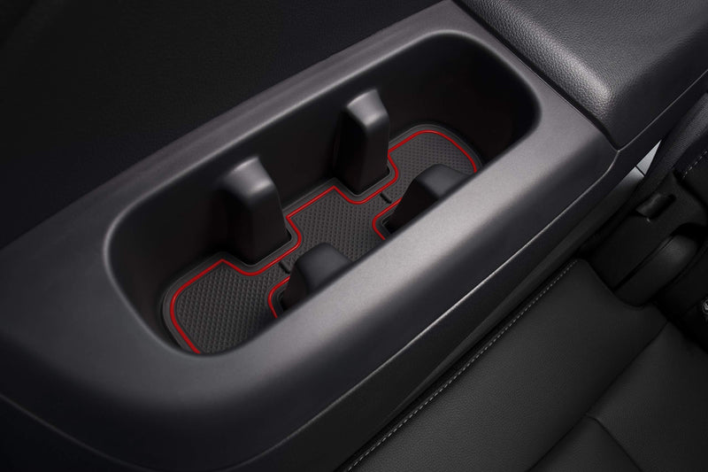  [AUSTRALIA] - CupHolderHero for Honda Pilot 2016-2020 Custom Liner Accessories – Premium Cup Holder, Console, and Door Pocket Inserts 31-pc Set (Red Trim) Red Trim