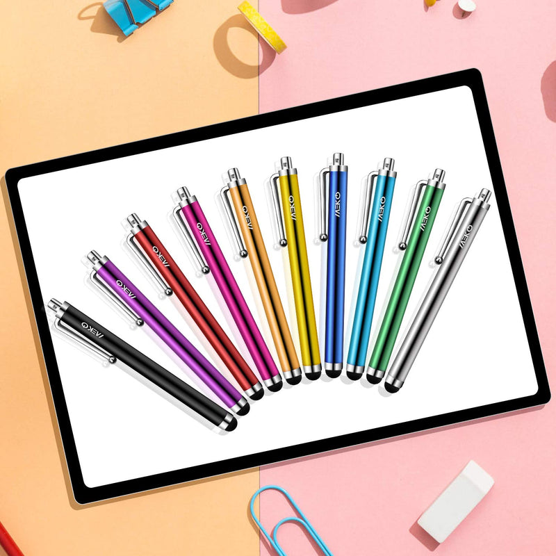 Stylus Pens for Touch Screens, MEKO 10 Pack Capacitive Stylus for iPad iPhone Tablets Samsung Galaxy All Universal Touch Screen Devices multicolored - LeoForward Australia