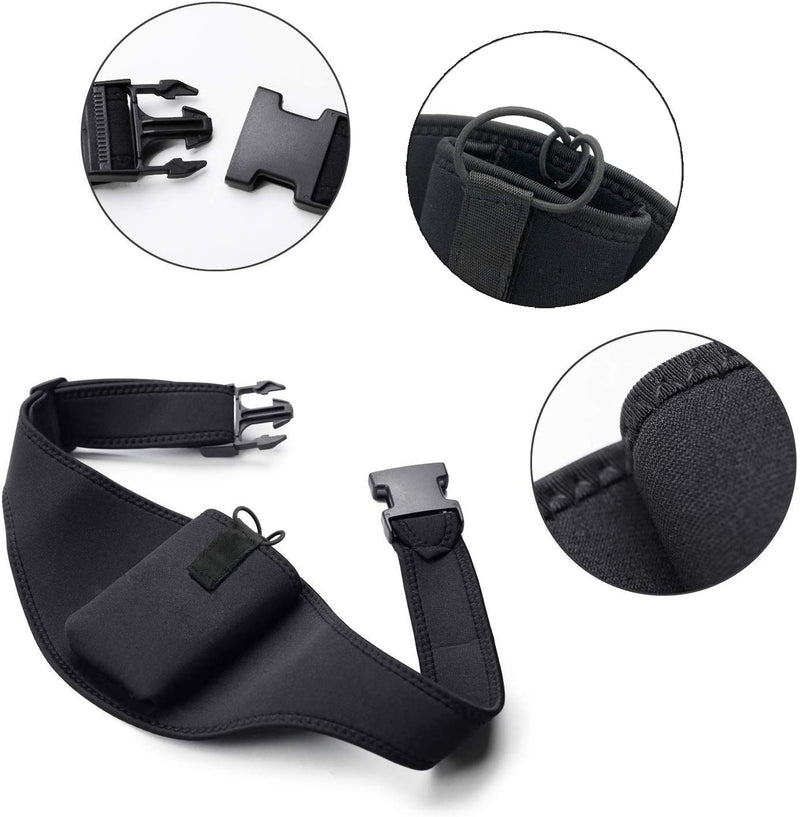  [AUSTRALIA] - IRASPIN Mic Belt - Microphone Belt with Innovative Rubber Band Lock - Improved Adjustability Comfortability Durability For Fitness Instructors, Fitness Class,Public Speaking,Theatre,Pilates Teachers 2 PACK-Velcro Black