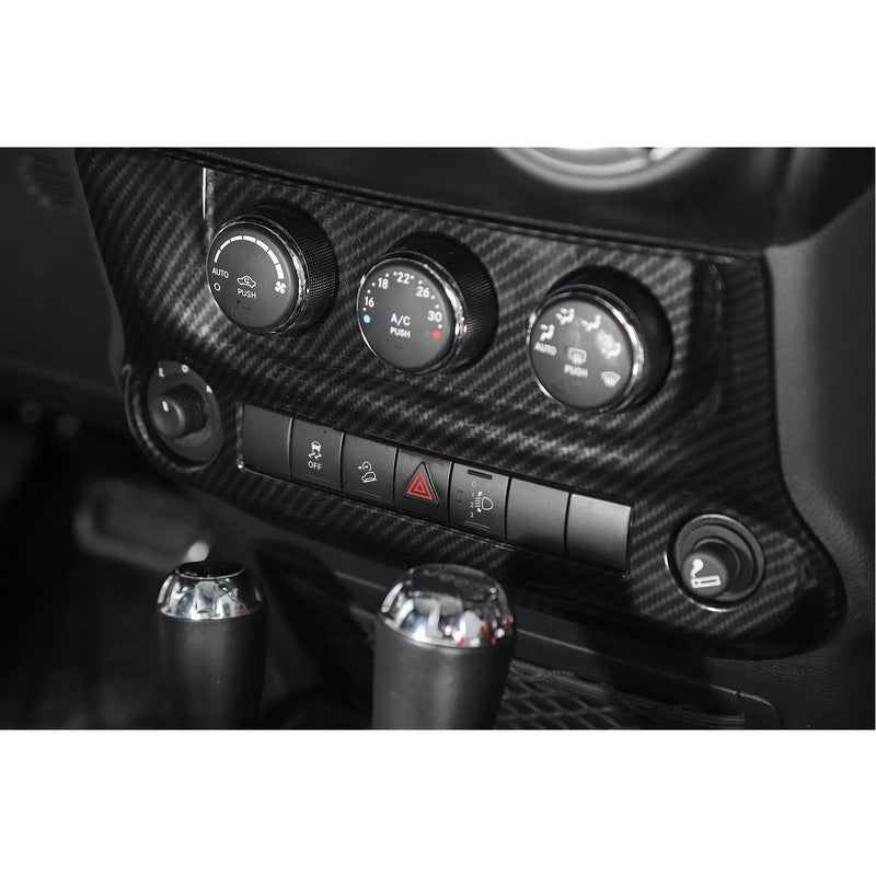 RT-TCZ Interior Accessories Air Conditioning Switch Panel Cover Trim for Jeep Wrangler 2011-2017(Carbon Fiber) - LeoForward Australia