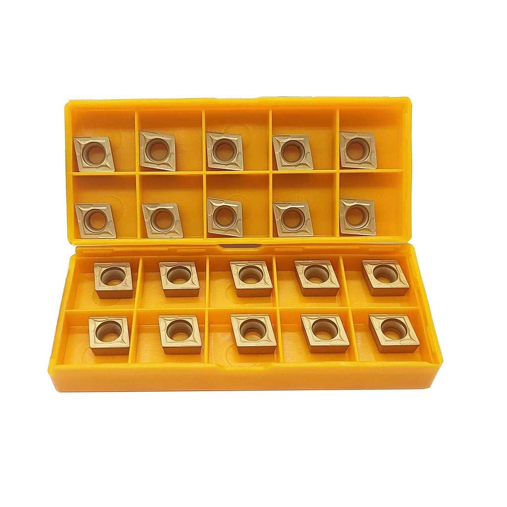  [AUSTRALIA] - Zouzmin 20pcs CCMT09T304/CCMT32.51 Carbide Turning Inserts,CCMT Insert Mutilayer Coated CNC Lathe Replacement Cutters Inserts for Lathe Turning Tool Holder Boring Bar