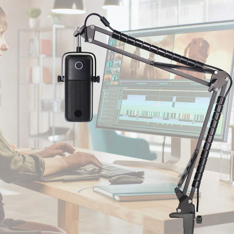 Mic Boom Arm Stand - Professional Adjustable Scissor Microphone Boom Arm Compatible with Elgato Wave:1 Microphone by YOUSHARES Mic Stand - LeoForward Australia