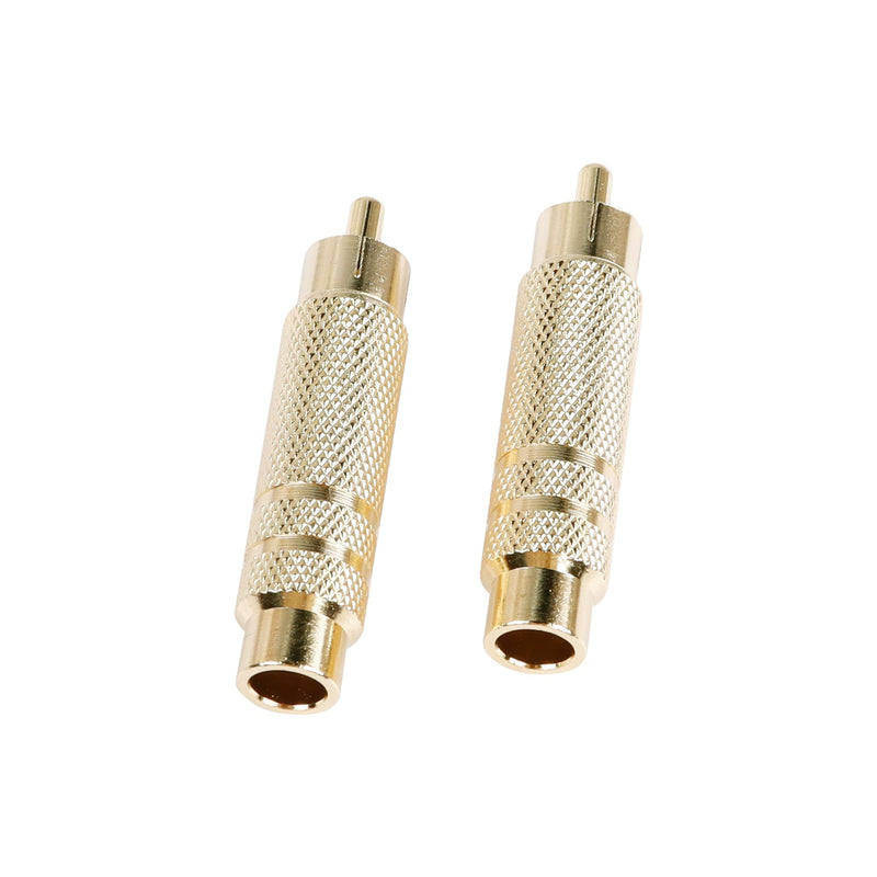  [AUSTRALIA] - PNGKNYOCN RCA to 1/4 Inch Adapter, Gold Plated RCA Male Plug to 6.35mm 1/4 Inch TS Female Audio Converter for Amplifiers, Speaker and More(2 Pack)