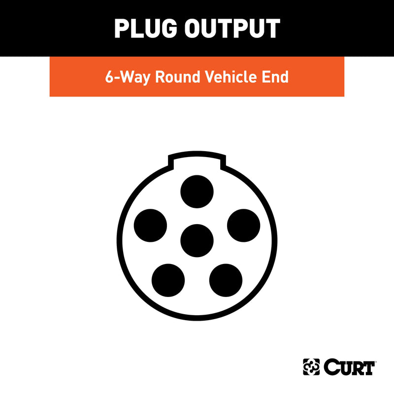  [AUSTRALIA] - CURT 58130 Vehicle-Side 6-Pin Round Trailer Wiring Harness Socket