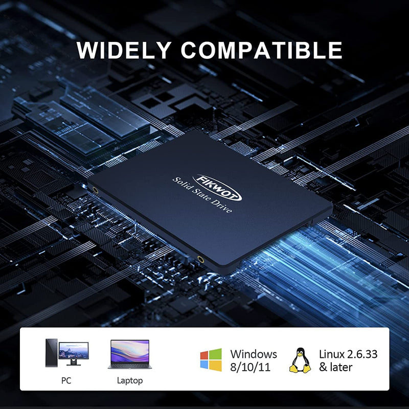  [AUSTRALIA] - FIKWOT FS810 512GB SSD SATA III 2.5" 6GB/s, Internal Solid State Drive 3D NAND Flash (Read/Write Speed up to 550/450 MB/s) Compatible with Laptop & PC Desktop