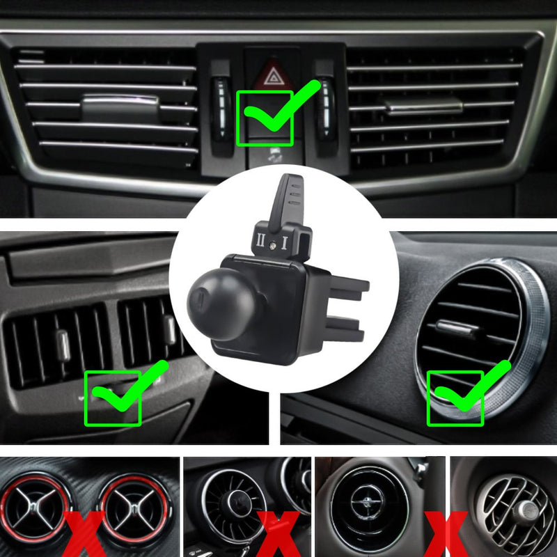  [AUSTRALIA] - Car Air Vent Phone Mount, EXSHOW Universal Car Vent Clip Holder [2 Level Locking] for iPhone 11 Pro Max XS XR X 8 Plus 7 6, Samsung S10 S9 S7, Huawei 10 9 Honor, Sony etc, Black