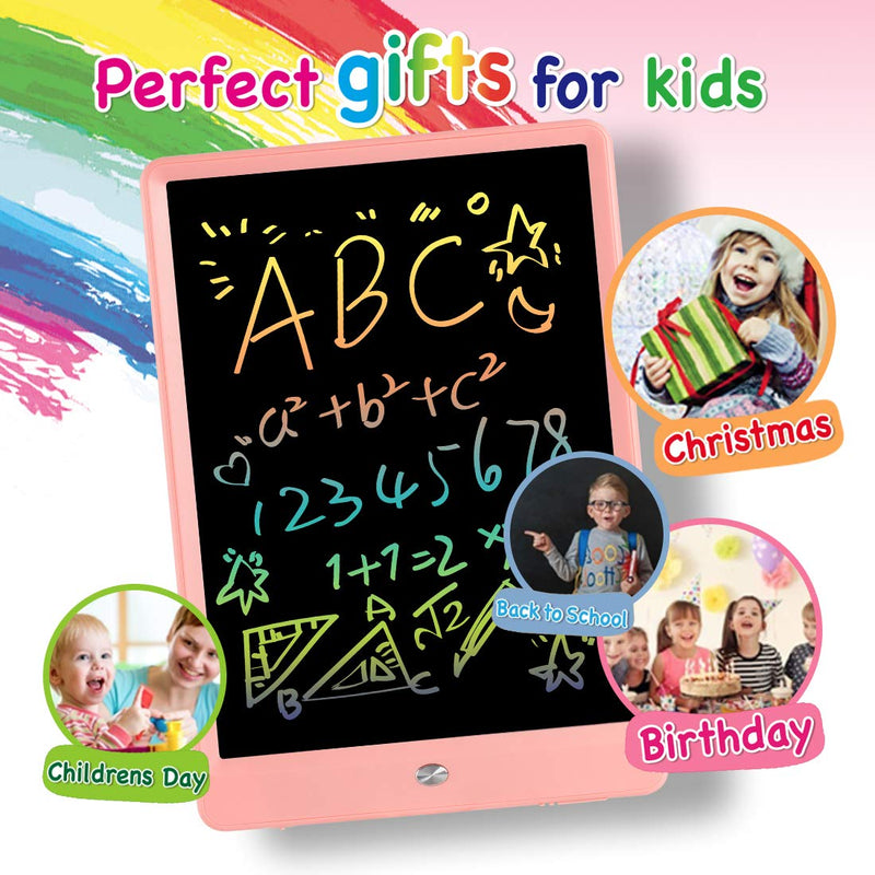  [AUSTRALIA] - Orsen Girls Toys Age 4-5, Learning Educational Toys for Toddler Kids 3 4 5 6 7 Years Old, Colorful 10 LCD Writing Tablet Electronic Drawing Pad Doodle Board Pink