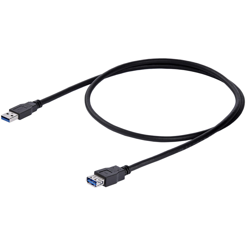  [AUSTRALIA] - StarTech.com 1m Black SuperSpeed USB 3.0 Extension Cable A to A - Male to Female USB 3 Extension Cable Cord 1 m (USB3SEXT1MBK) 3 ft