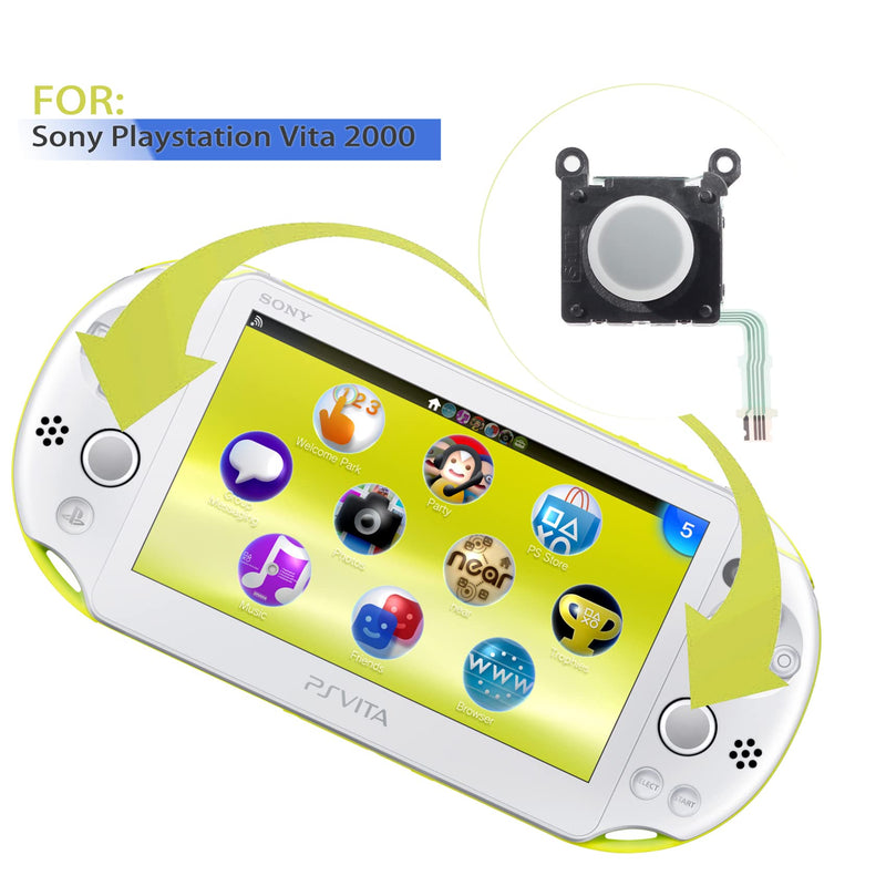  [AUSTRALIA] - CHENLAN Joystick Button 3D Rocker Analog ThumbStick Replacement for Sony PSV 2000 PS Vita 2000 2001 White
