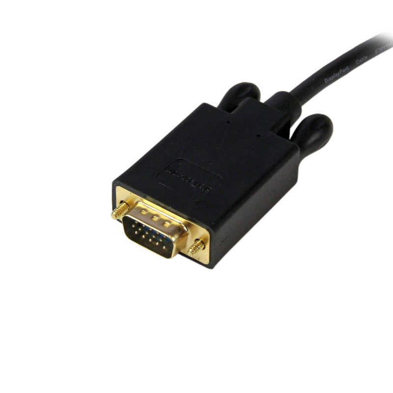  [AUSTRALIA] - StarTech.com 3ft (1m) DisplayPort to VGA Cable - Active DisplayPort to VGA Adapter Cable - 1080p Video - DP to VGA Monitor Cable - DP 1.2 to VGA Converter - Latching DP Connector (DP2VGAMM3B) 3 ft / 1 m