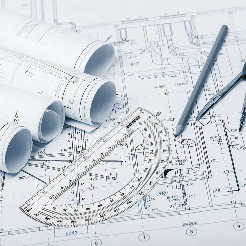 Zealor 24 Pack Plastic Protractors Clear Math Protractor 180 Degrees (6 Inch) 6 Inch - LeoForward Australia