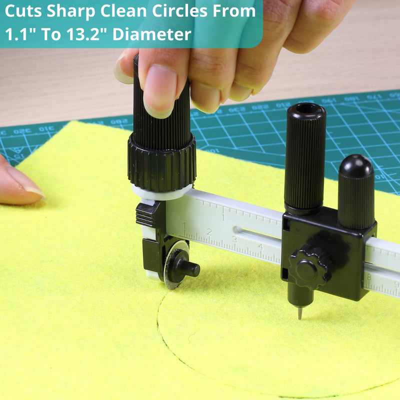 Mr. Pen- Compass Circle Cutter, Rotary Circle Cutter, Circle Cutter, Circle Cutter for Paper Crafts, Compass Cutter, Fabric Circle Cutter, Circular Cutter, Cutting Compass - LeoForward Australia