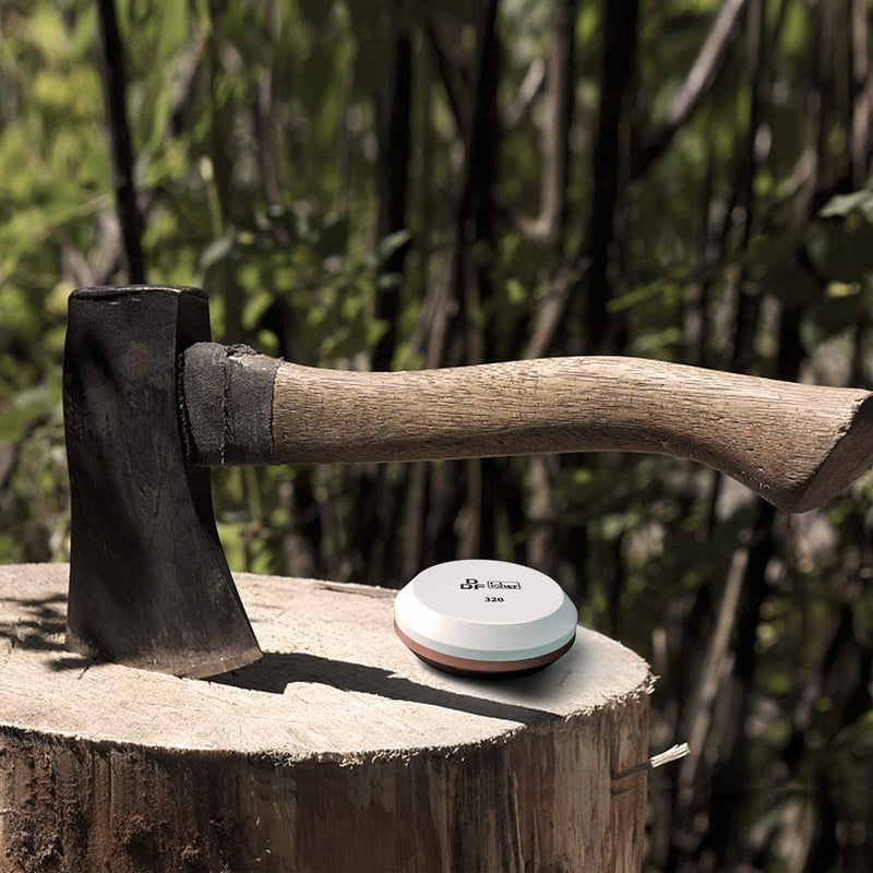  [AUSTRALIA] - DDF IohEF Axe / Hatchet Sharpening Stone 180/320 Grit, Professional Whetstone & Tool Sharpener, Axe Sharpener with Portable Bag
