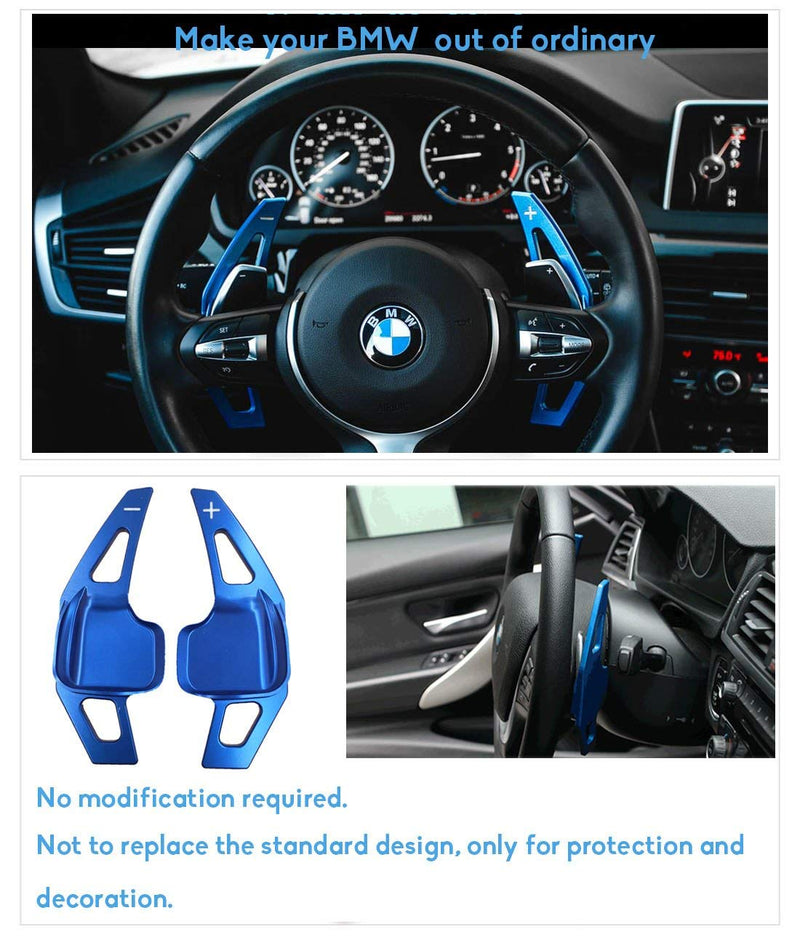 For BMW Paddle Shifter Extensions,Jaronx Aluminum Metal Steering Wheel Paddle Shifter(Fits: BMW 2 3 4 X1 X2 X3 X4 X5 X6 series,F22 F23 F30 F31 F33 F34 F15 F16 F25 F26) -NOT for 5 6 Series F10 F11-Blue Blue F Chassis - LeoForward Australia
