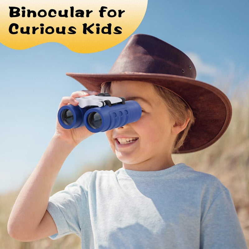  [AUSTRALIA] - Kids Binocular Easter Gifts for 4-12 Years Old Boys Girls Real Compact Binoculars 8x21 Toys Presents for Kids Age 5 6 7 8 10+ Bird Watching, Camping, Hiking Blue