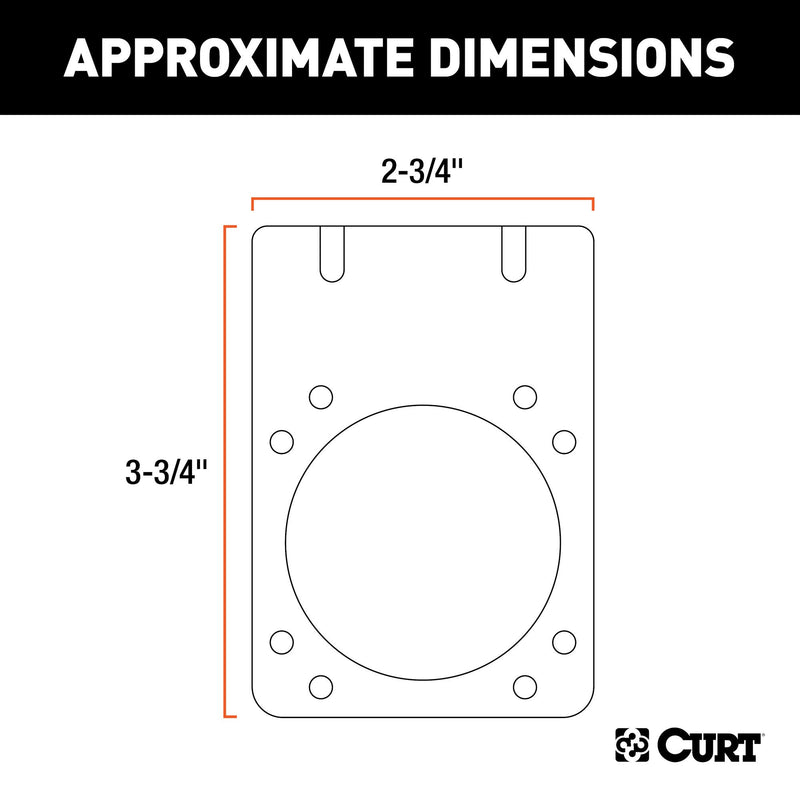  [AUSTRALIA] - CURT 58291 Vehicle-Side Trailer Wiring Harness Mounting Bracket for 7-Way RV Blade