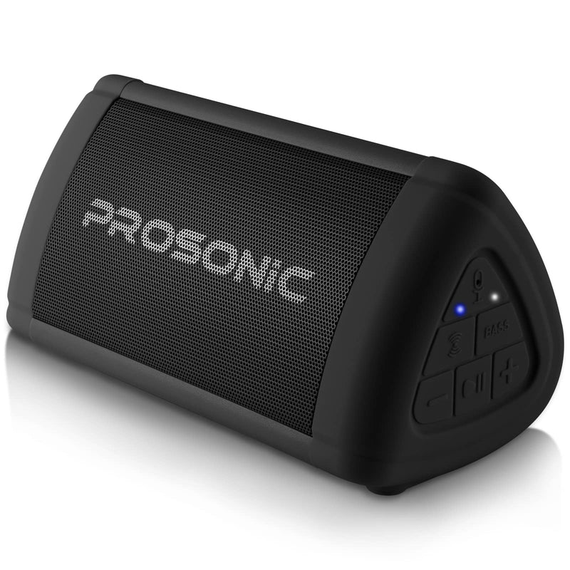  [AUSTRALIA] - Prosonic BT3 Portable Wireless Bluetooth Speaker with 10W Stereo Sound & Bass Boost -Rich Sound & Intense Bass -Bluetooth 5.0 -Microphone -IPX5 - in & Outdoor Speaker (Black) Black