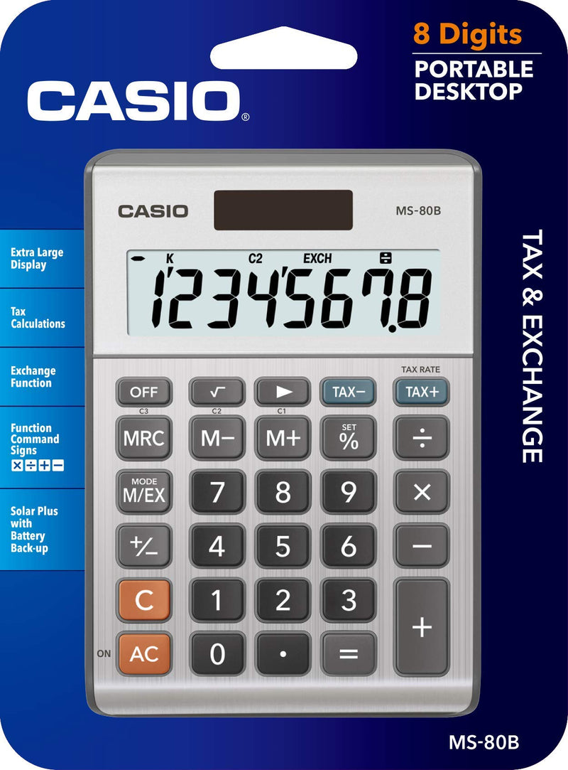  [AUSTRALIA] - Casio MS-80B Standard Function Desktop Calculator,Black