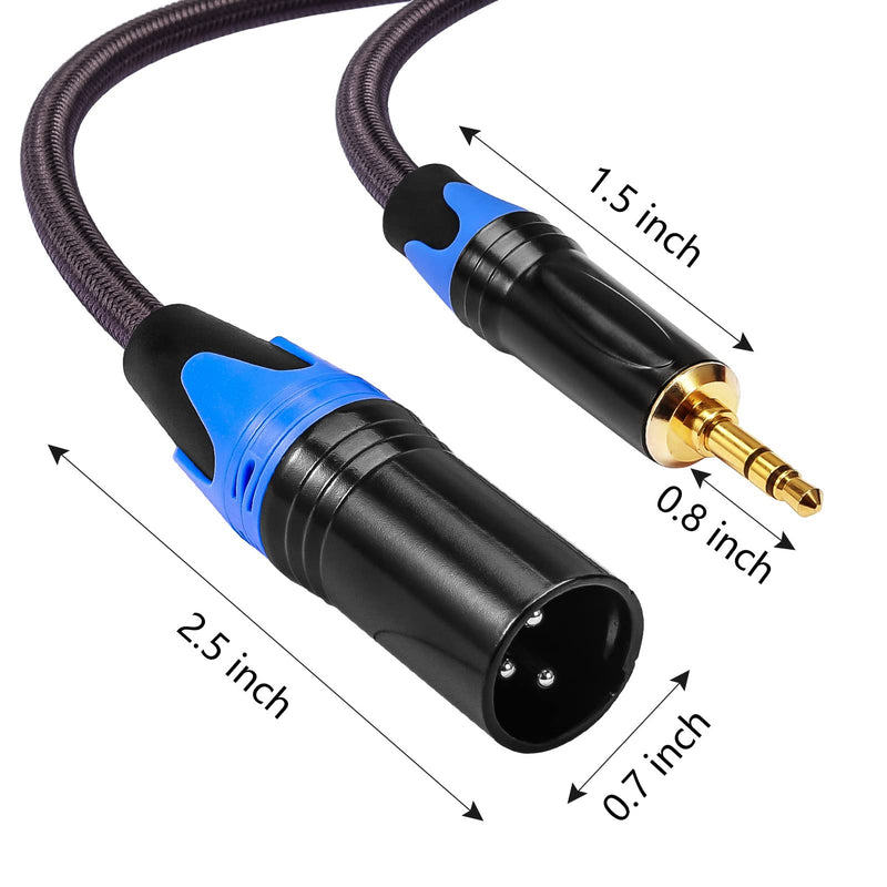  [AUSTRALIA] - XLR Male to 3.5mm Stereo Male to XLR Male Audio Cable 10 FT SKAPADEN 10 feet