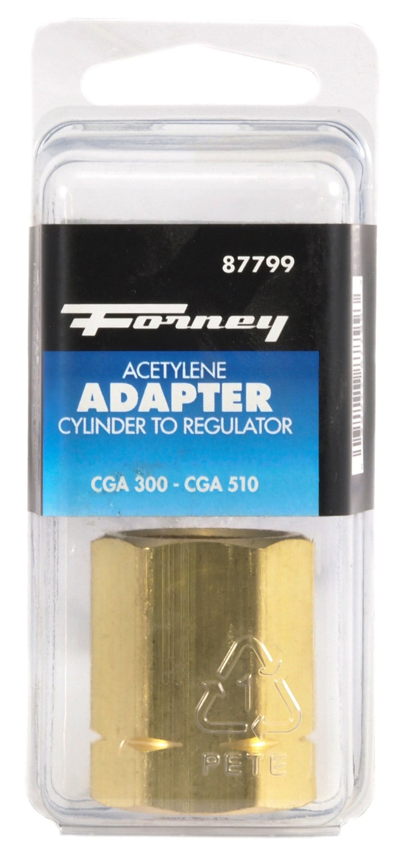  [AUSTRALIA] - Forney 87799 Acetylene Regulator Adaptor, CGA 300 To CGA 510, #3 Tank to Regulator, 80-CF