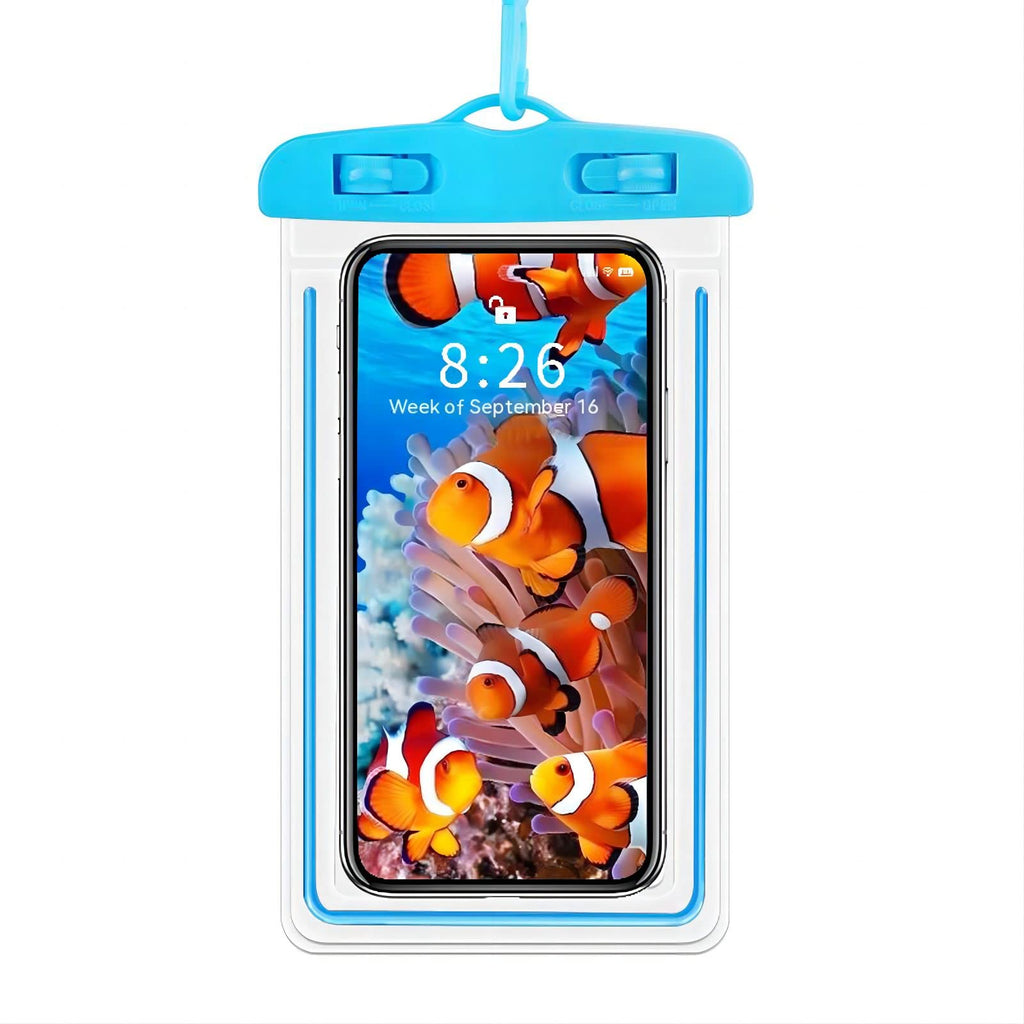  [AUSTRALIA] - Floating Waterproof Phone Pouch, Mobile Water Cover Cover for Playing in Water Park, Suitable for Swimming, Kayaking, Beach - Transparent Touch Screen Compatible Set